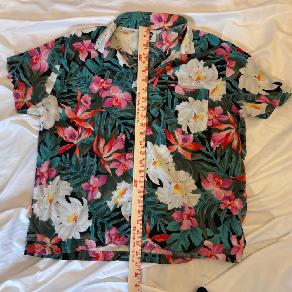 Hilo Hattie Hawaii Vibrant Floral Button Down Shirt Women’s Large Vintage - Picture 5 of 7